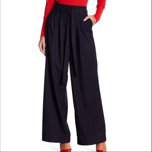 Harlowe & Graham Navy Pinstripe Dress Pants